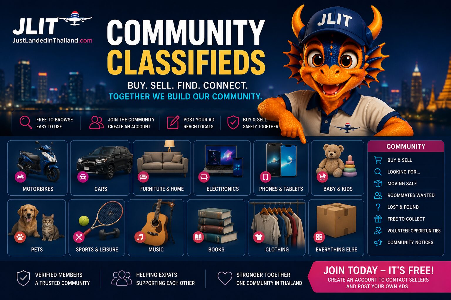 JLIT Community Classifieds - buy, sell and connect across Thailand
