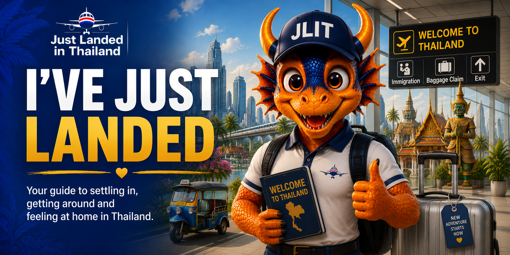 I've just landed in Thailand