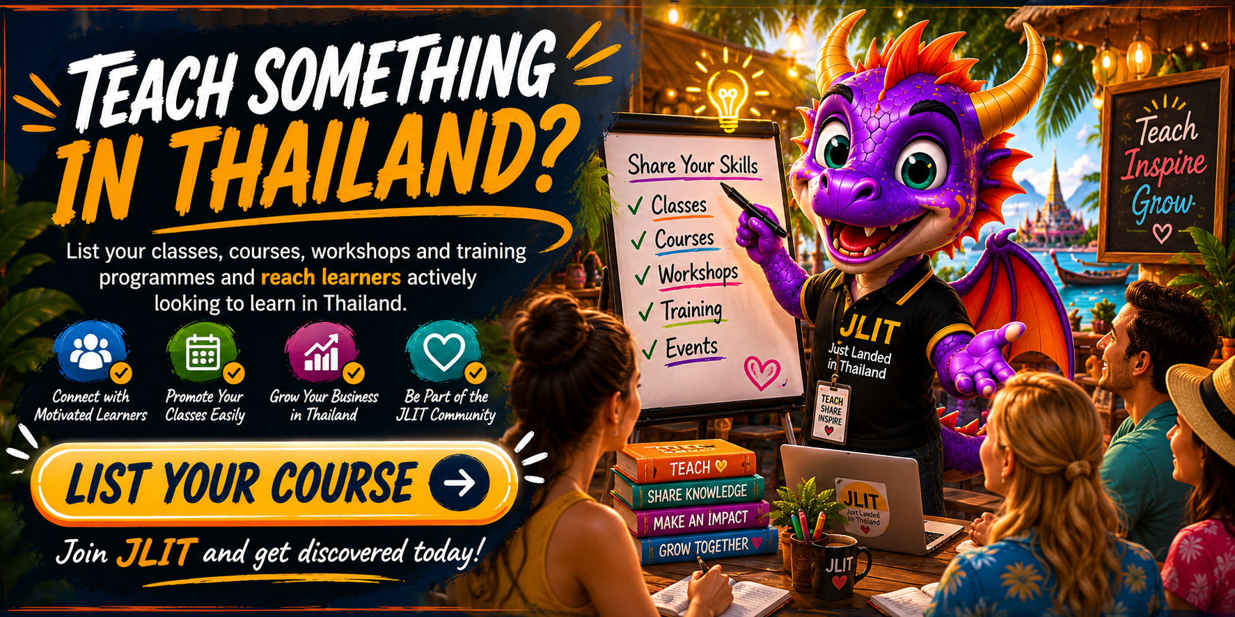Teach something in Thailand - contact us about your course